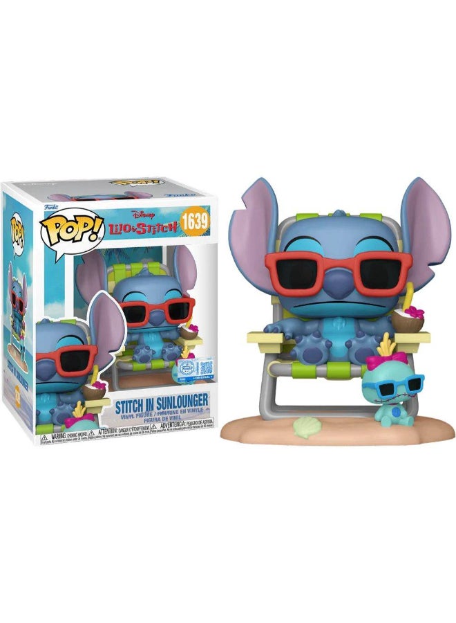 Funko POP! Disney Lilo & Stitch Stitch in Sunlounger Vinyl Figure (12.2 cm) - Image 2