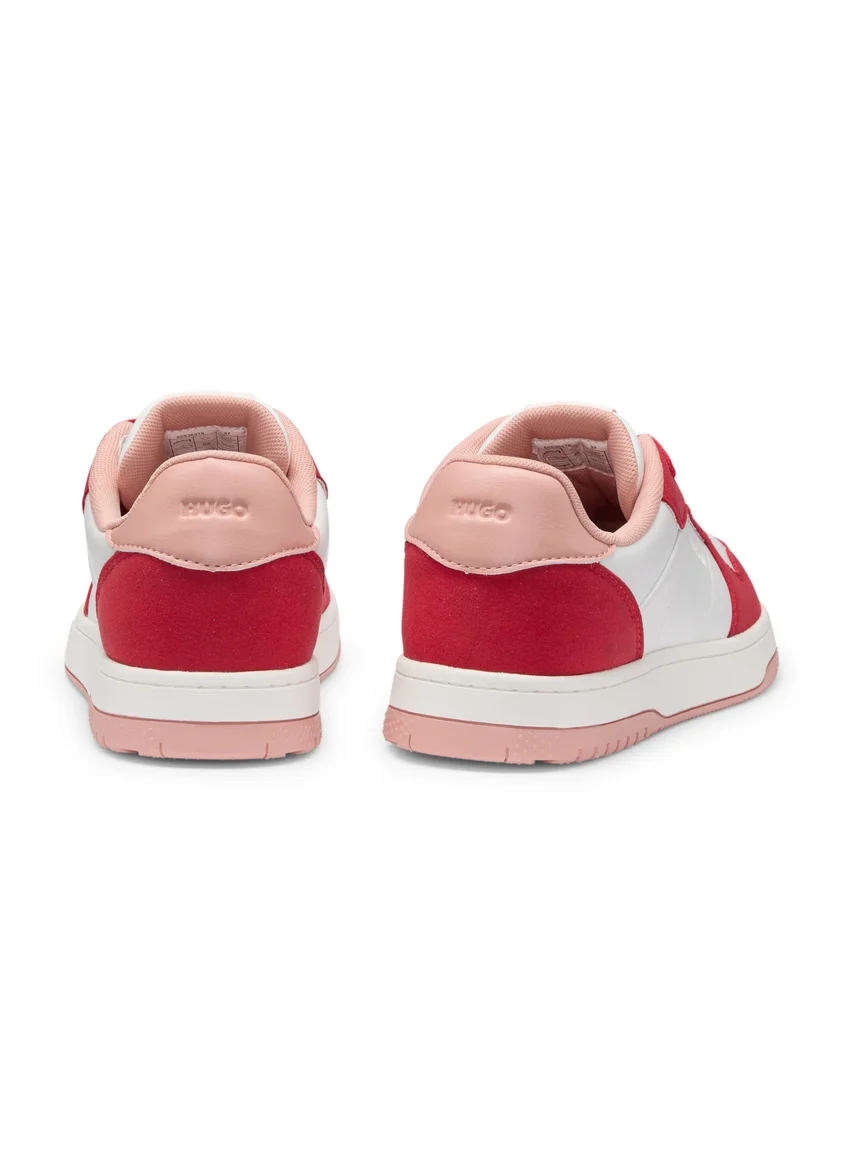 HUGO Mixed-material trainers with logo details