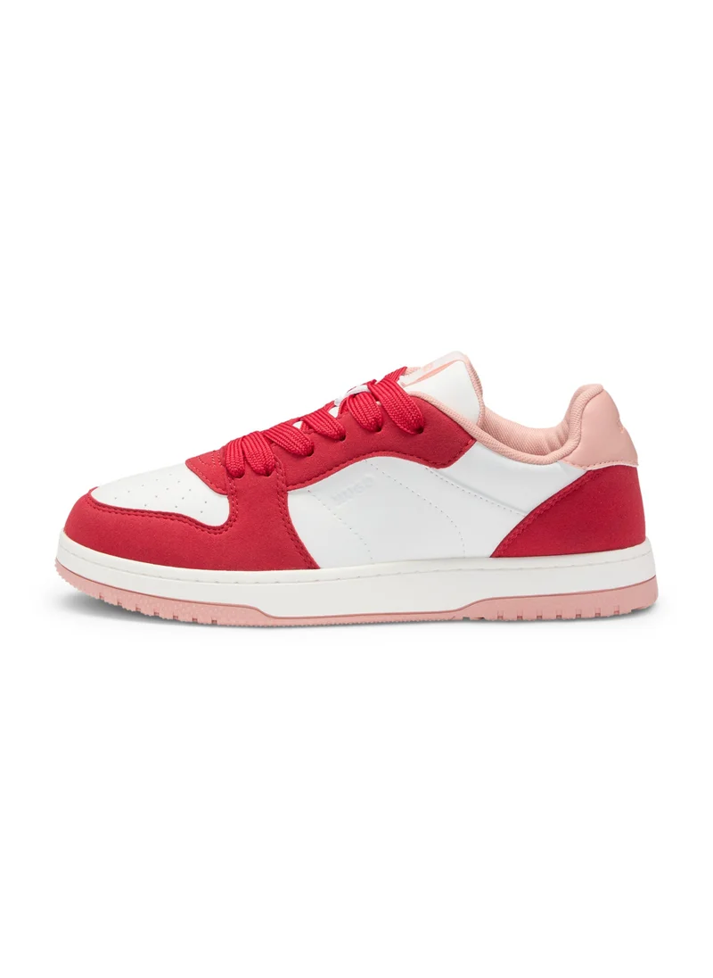 HUGO Mixed-material trainers with logo details