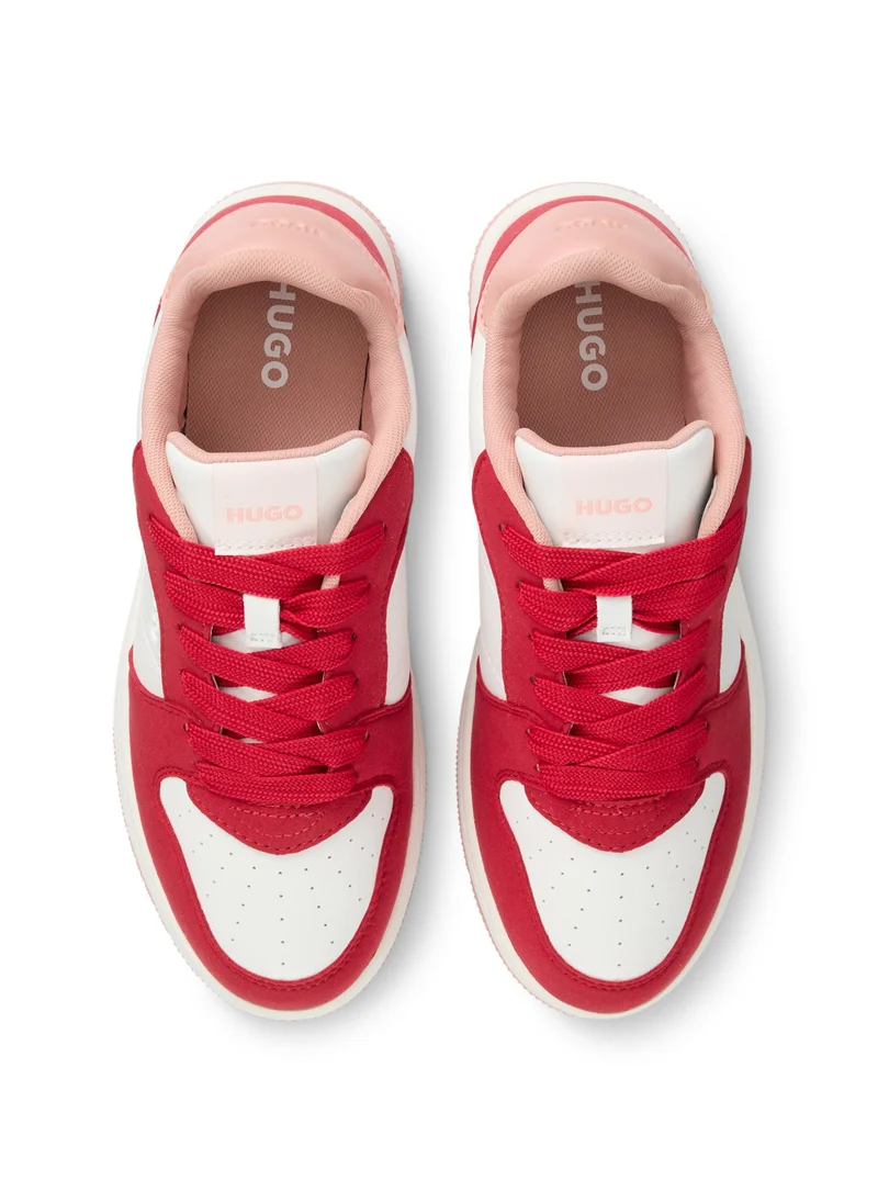 HUGO Mixed-material trainers with logo details