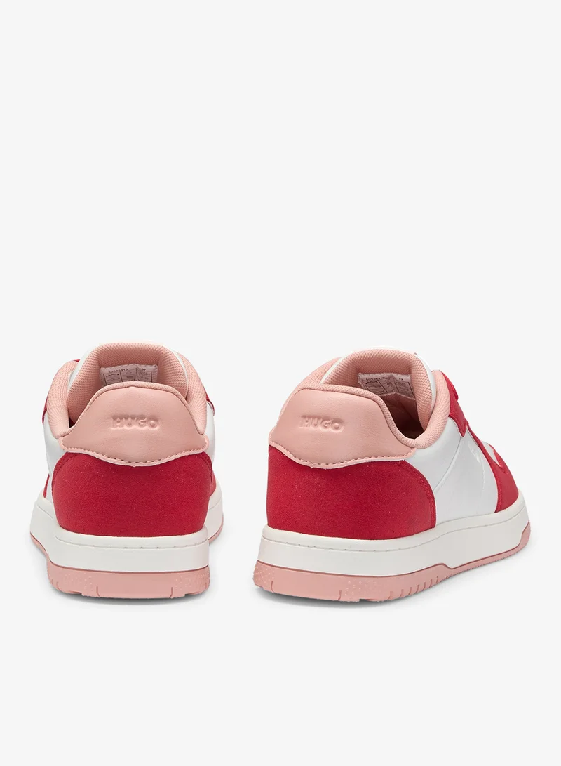 HUGO Mixed-material trainers with logo details