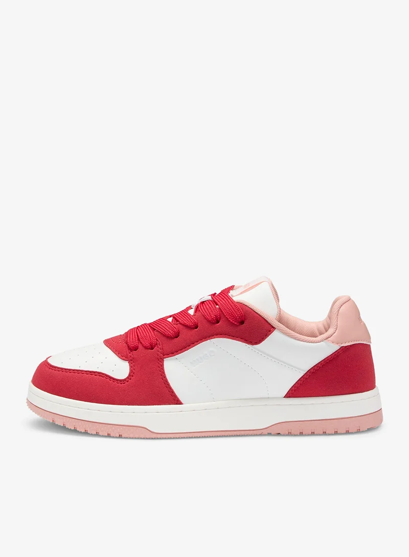 HUGO Mixed-material trainers with logo details