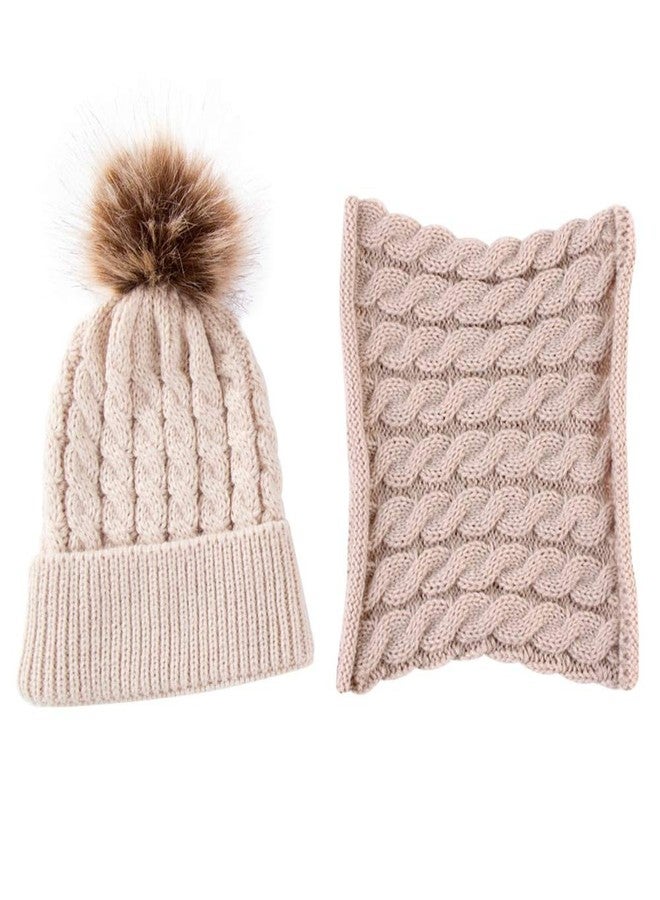 SOLEDI 2Pcs/Set Newborn Baby Knitted Hat Scarf with Pompom Warm Caps Scarves Infant Boys Girls Autumn Winter Warm Crochet Beanie Set - Image 4
