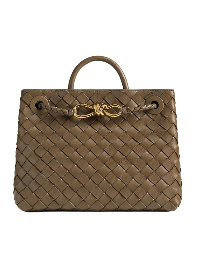 BOTTEGA VENETA Andiamo Top handle bag leather bag with signature knot detail and sliding cross-body strap. - Image 1