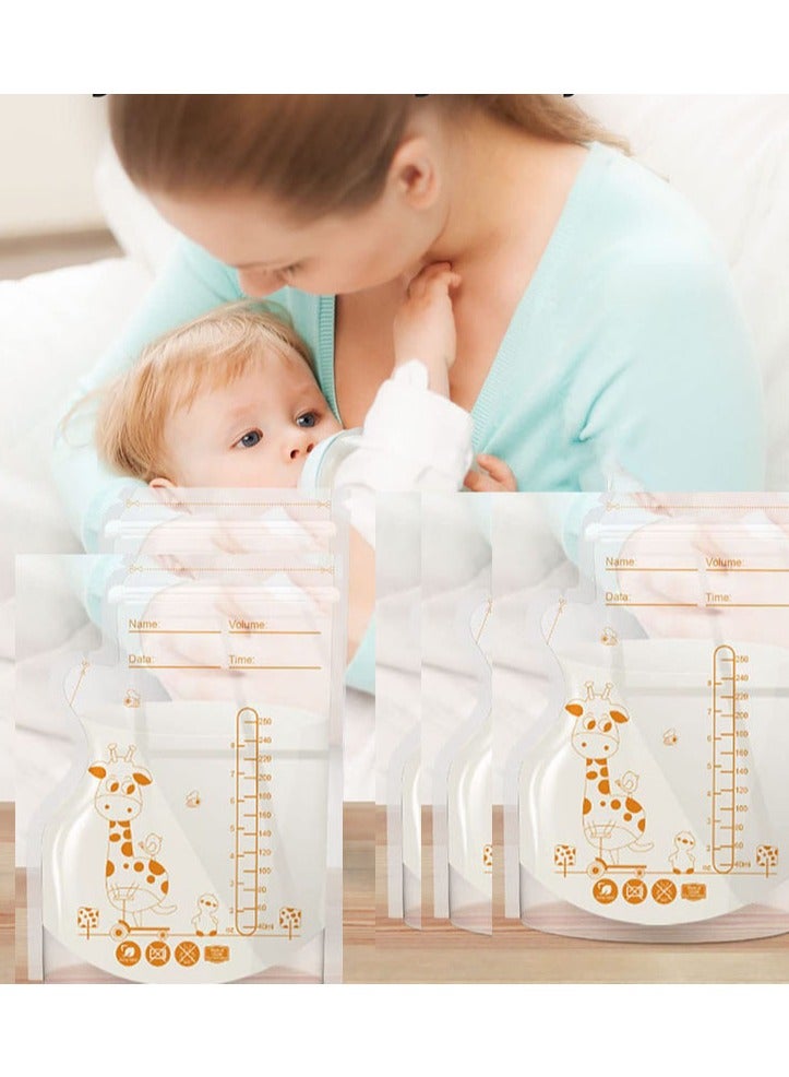 35 Pieces Breastmilk Storage Bag, Disposable Milk Storage Bag for Breastfeeding, No-Leak Milk Freezer Storage Pouches, 250ml - Image 1