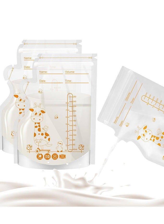 35 Pieces Breastmilk Storage Bag, Disposable Milk Storage Bag for Breastfeeding, No-Leak Milk Freezer Storage Pouches, 250ml - Image 3