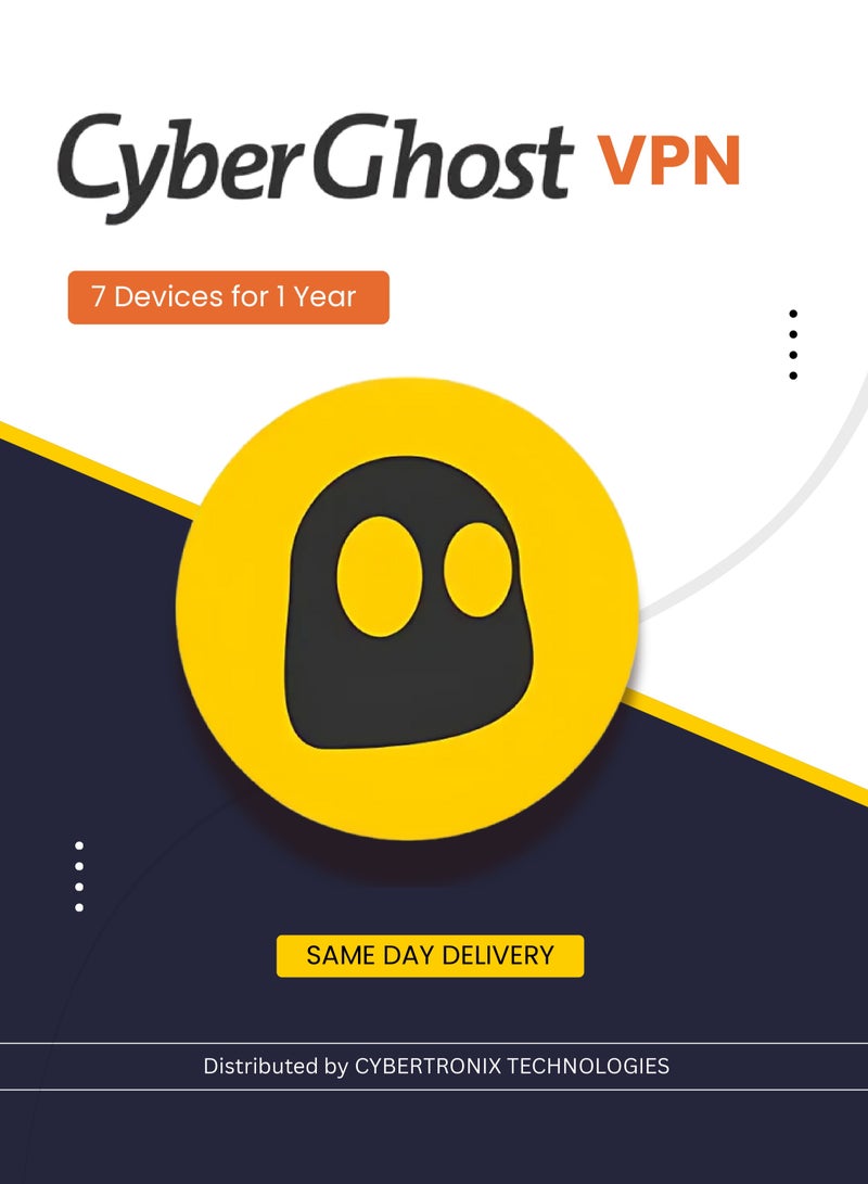 CyberGhost VPN | 7 Devices for 1 Year | Digital License | SAME DAY DELIVERY