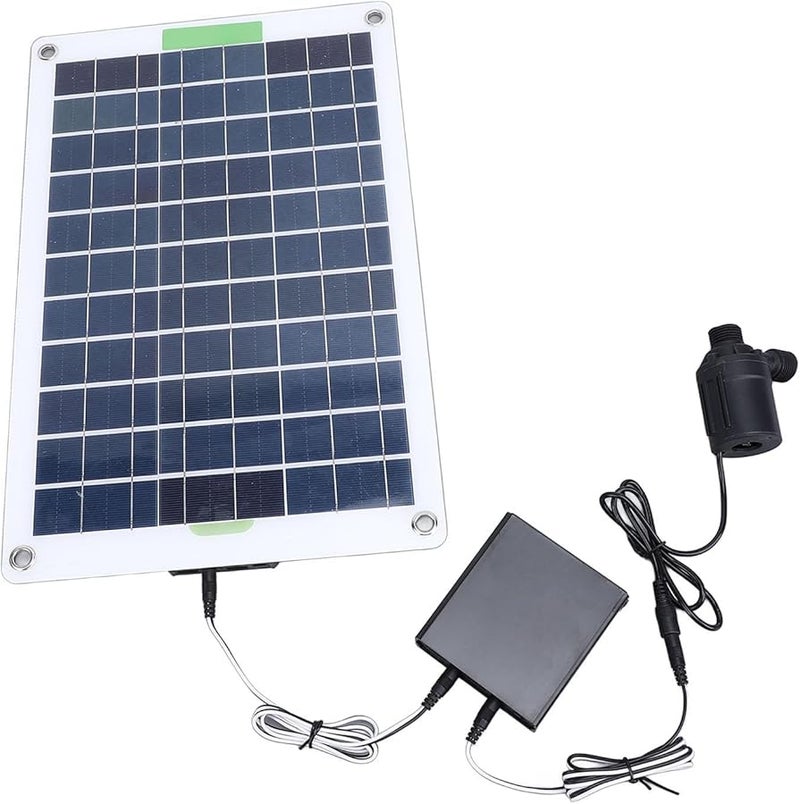 مضخة مياه شمسية 100 واط من السيليكون أحادي البلورية مع صندوق تخزين الطاقة 16 4 قدم رفع نافورة خارجية - Image 5