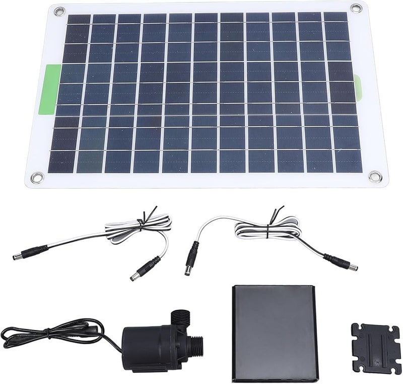 مضخة مياه شمسية 100 واط من السيليكون أحادي البلورية مع صندوق تخزين الطاقة 16 4 قدم رفع نافورة خارجية - Image 2