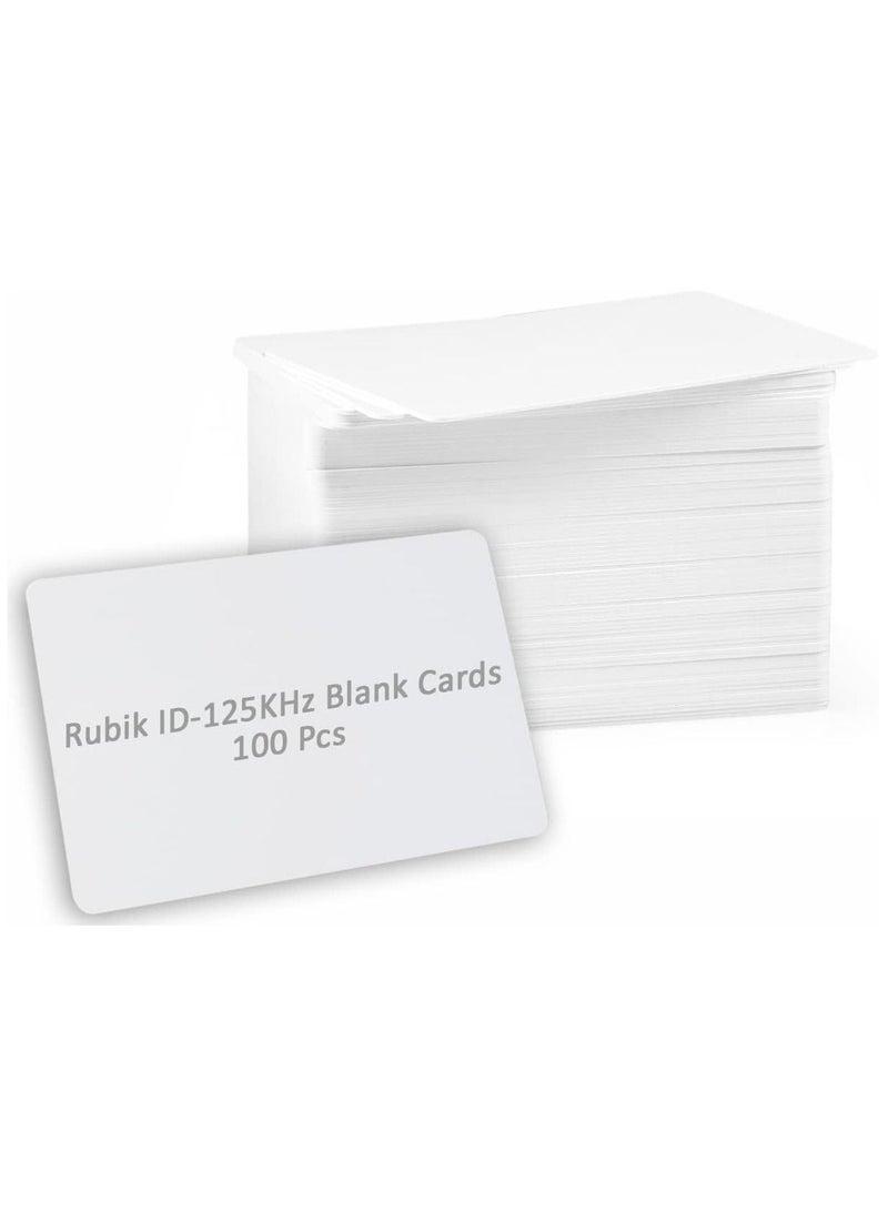 Rubik Blank ID-125Khz RFID Key Cards for RFID Copier/Reader/Writer/Duplicator (ID-125KHz 100 Cards)  - Image 1