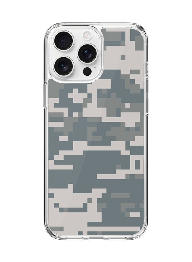 Stylizedd For iPhone 16 Pro Max Case [Compatible with MagSafe] Slim Magnetic cover Clear Phone Case - Digital Camo FP  - Image 1