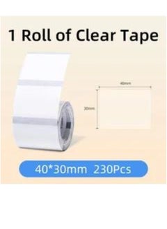 B21 Label Maker Clear Tape 40x30 cm Adapted Sticker Labels Print Paper Shipping Address Labeling Tape Replacement Glossy Waterproof Oilproof Tear-Proof - Transparent