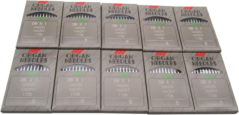 ckpsms Organ Needle -#Organ-DBX1 100PCS Organ Sewing Machine Needles Compatible with/Replacement for JUKI Brand DDL-555,DDL-5530, DDL-5550 DDL-8700 DDL-8700-7 (Needle Size:DBX1 10/70) - Image 1