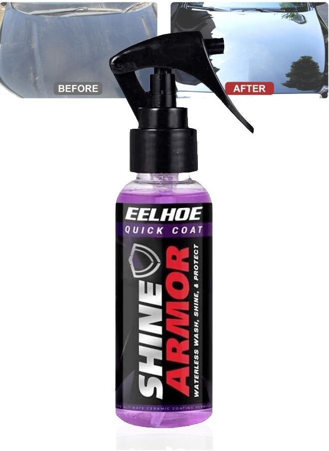 EELHOE Fortify Quick Coat Ceramic Coating Car Wax Polish Spray Waterless Car Wash & Wax Hydrophobic Top Coat Polish & Polymer Paint Sealant Detail Protection (100ml)  - Image 1