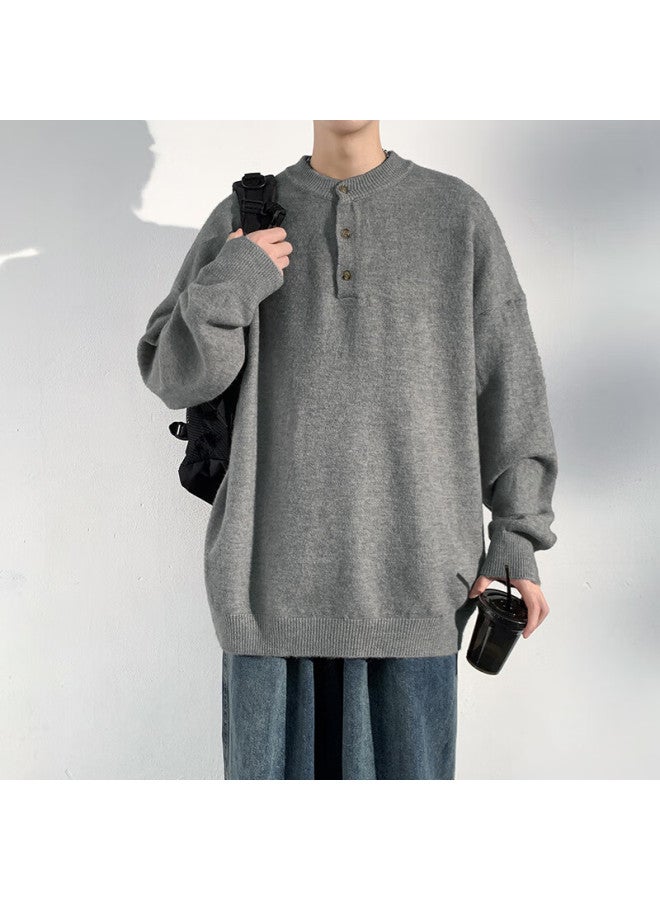 Dingfengbaoluo Solid Color Casual Knit Sweater Men Autumn Vintage Comfortable Pullover Juc09 Black 4XL - Image 4