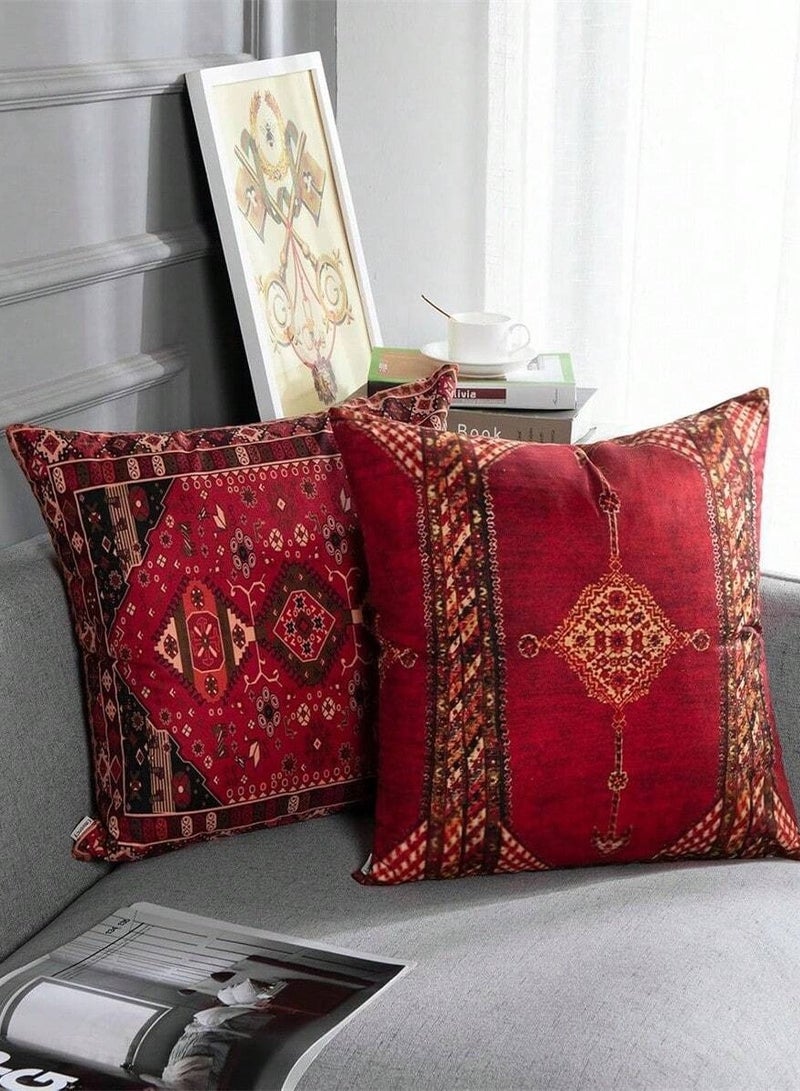 Retro bohemian design pillowcases 4 pcs without filling - Image 5