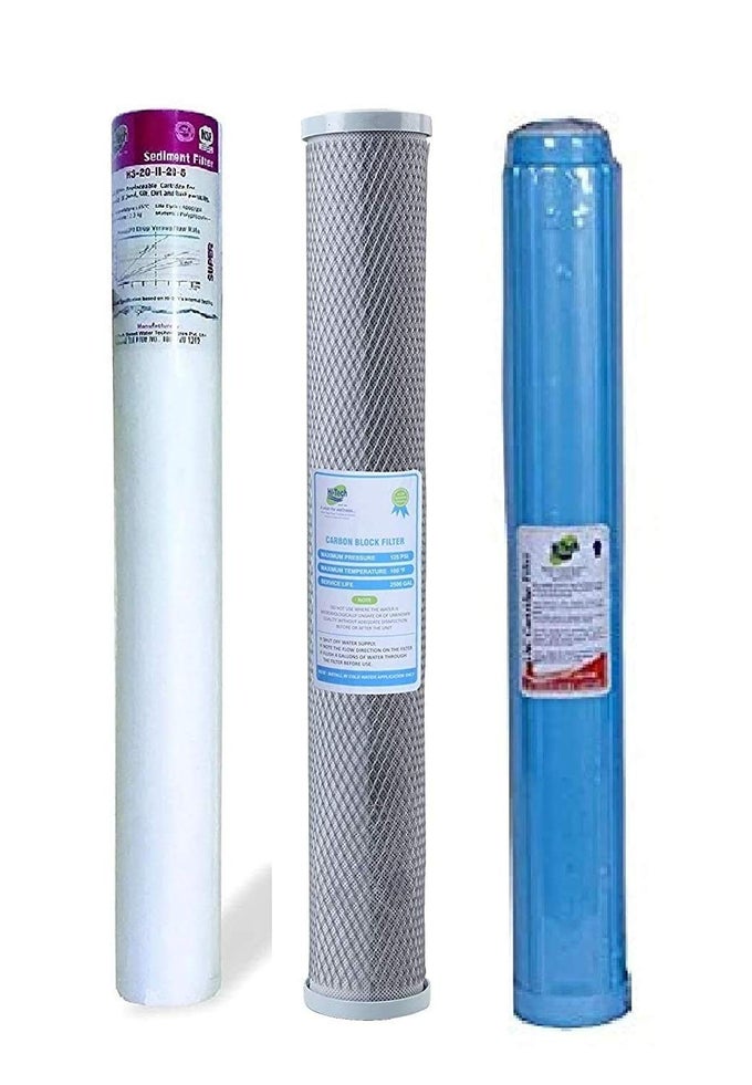 RO 20 IN CTO GAC SEDIMENT FILTER CARTRIDGE SET FOR COMMERCIAL WATER FILTER SYSTEMS