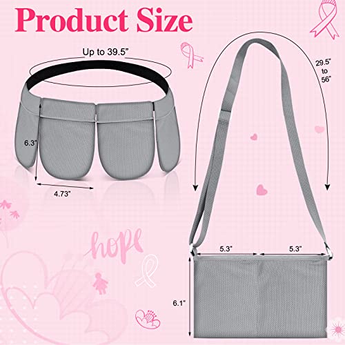 Jutom Mastectomy Drainage Holder with 4 Pouch Shower Bag Adjustable Drain Holder After Tummy Tuck Quick Dry Stretchy Handy for Mastectomy Recovery Breast Augmentation Reduction for Patient Care Kit (Gray) - Image 2