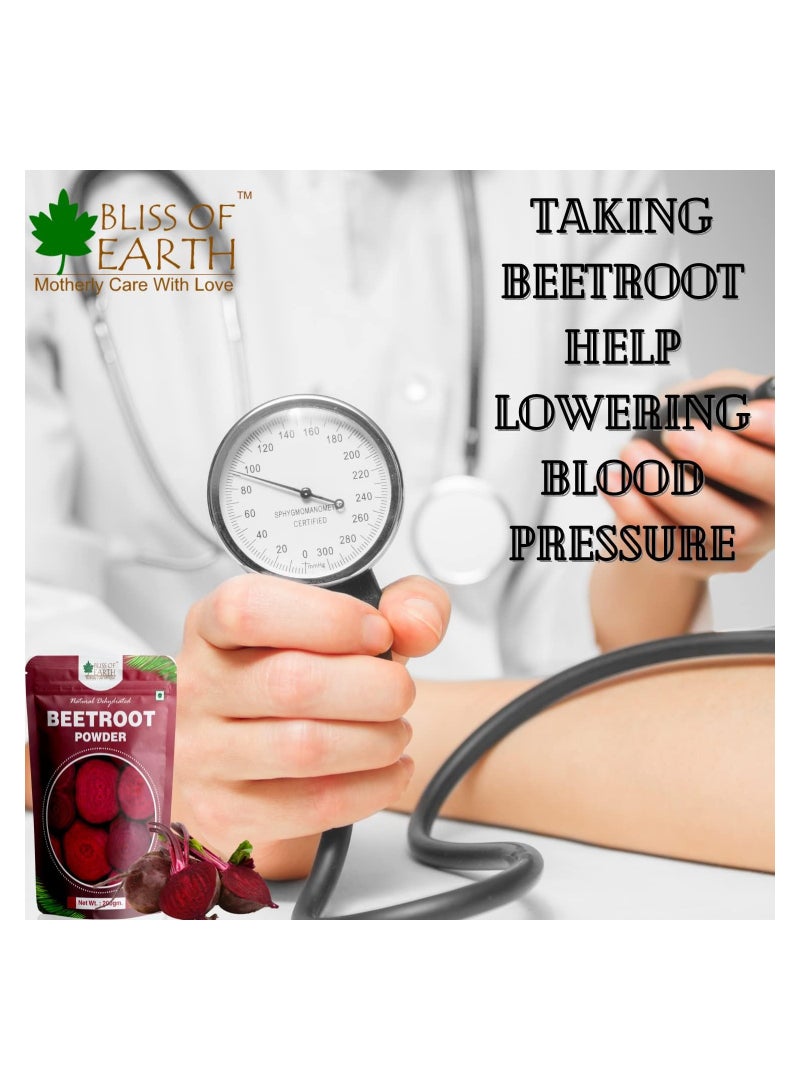 Bliss of Earth 1KG Beetroot Powder For Juice Eating Face Skin Whitening, Natural Dehydrated Chukundar Powder Pack of 3 - Image 4