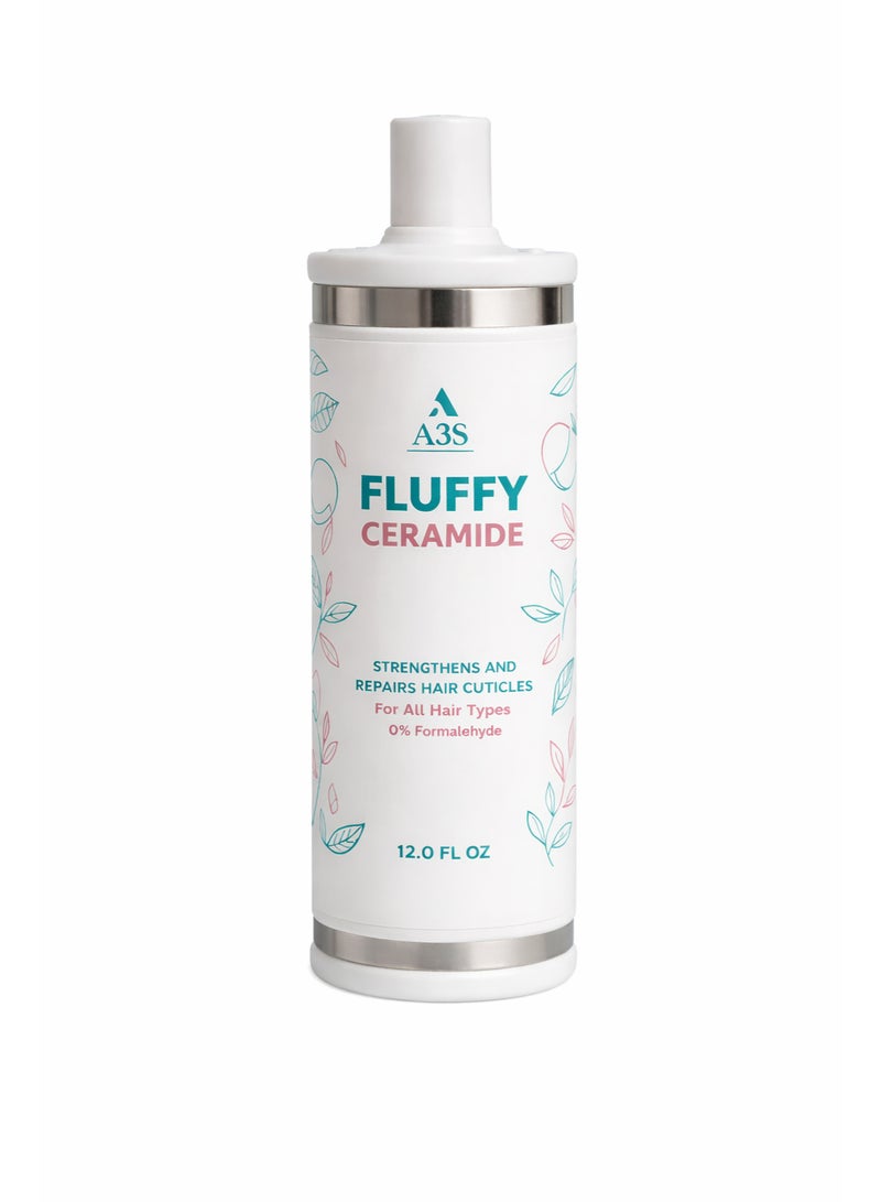 كريم علاج الشعر A3S Fluffy Ceramide – حجم 12 أونصة | ترطيب عميق وإصلاح للشعر التالف والجاف