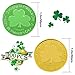 SpinLaLa St Patricks Day Gold Coins 100 Pieces Gold Green Lucky Coins Plastic Shamrock Leprechaun Coins 3Leaf Clover Coin for Party Decoration Favors - Image 4