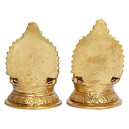 Artvarko Laxmi Ganesha Lakshmi Ganesh Diya for Pooja Diwali Decoration for Home Office Temple Decor Gift (Size:-5.5 X 4 X 4.5 Inch) - Image 5