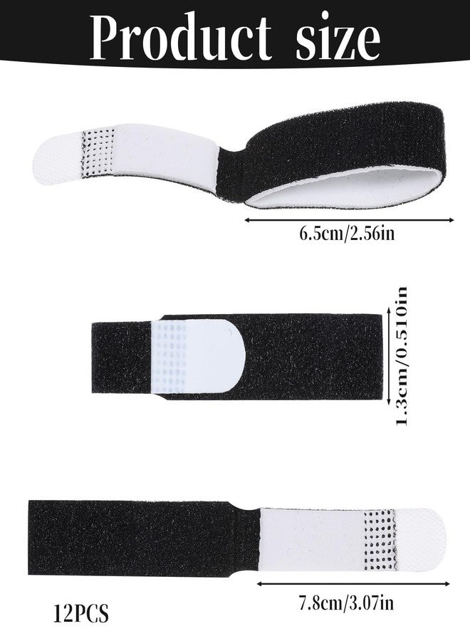 Alrhso Buddy Tape Finger Straps, 12 Pcs Finger Buddy Straps with Liner, Hook and Loop Fingers Splint for Fingers Toe Support - Image 2