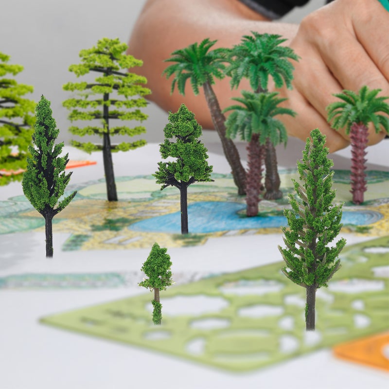 50pcs Model Scenery Architecture Trees Landscape Models - Image 1
