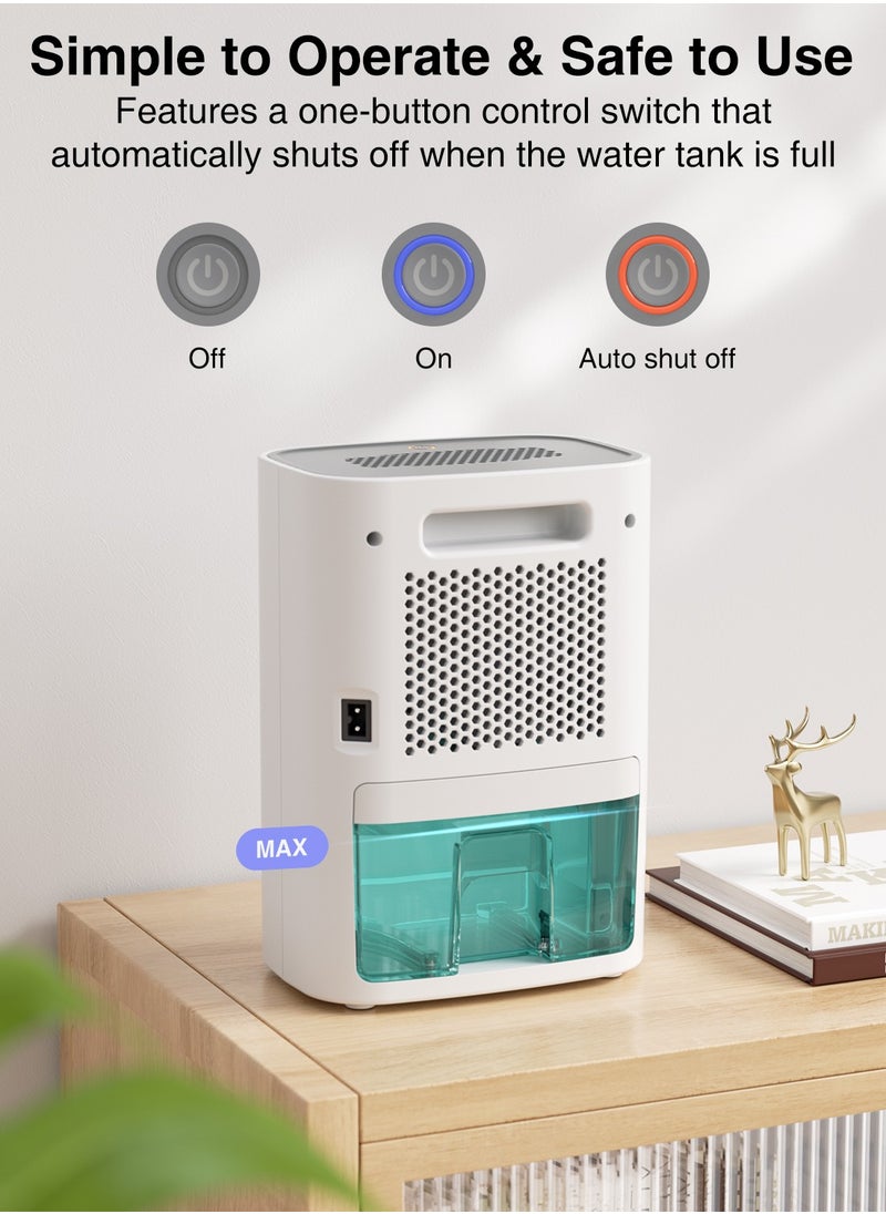 CLEVAST - CLEVAST Small Dehumidifier for Home, 800ml Mini Quiet Dehumidifiers for Bedroom, Portable Compact Air Dehumidifier for Room, Bathroom, Closet, RV, Camper, House with Auto Shut Off - Image 1