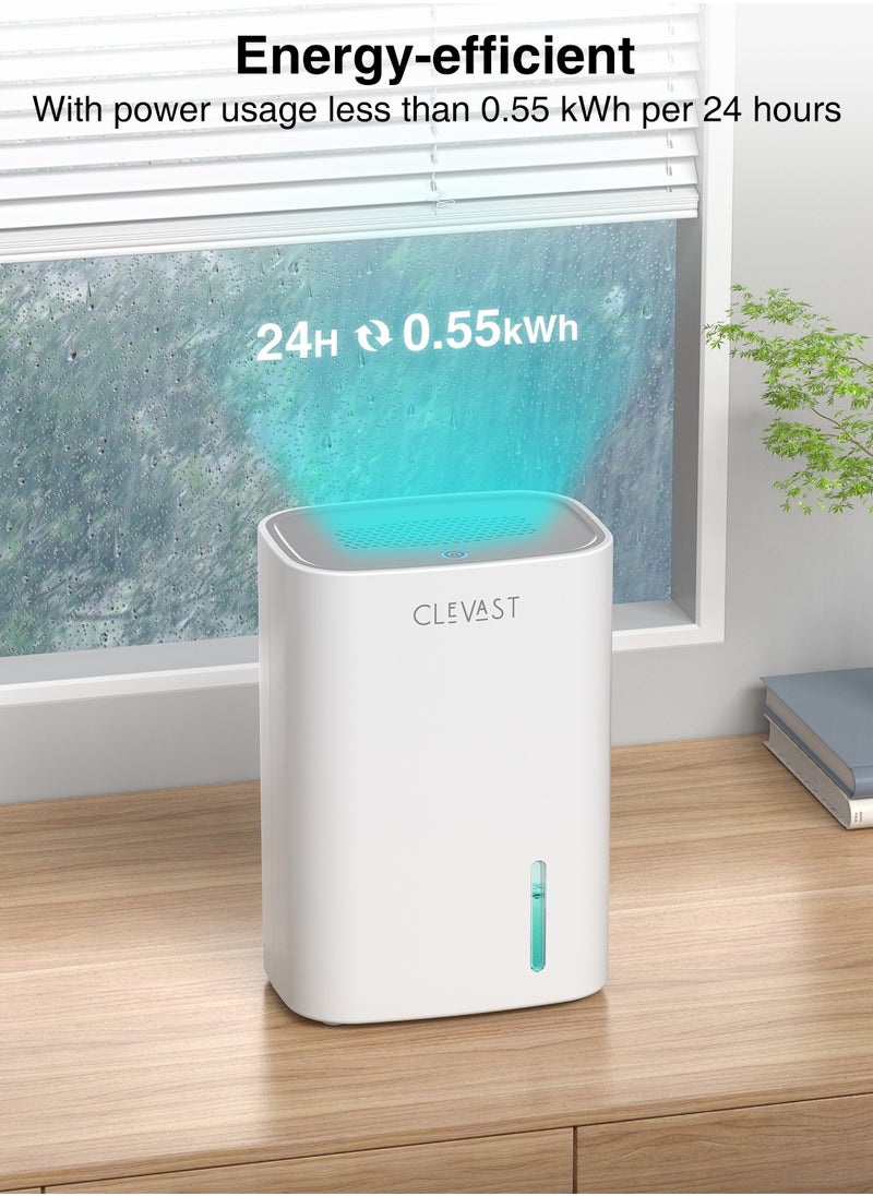CLEVAST CLEVAST Small Dehumidifier for Home, 800ml Mini Quiet Dehumidifiers for Bedroom, Portable Compact Air Dehumidifier for Room, Bathroom, Closet, RV, Camper, House with Auto Shut Off  - Image 5