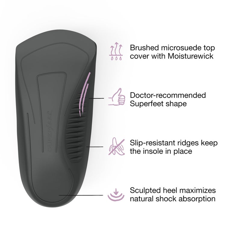 Superfeet Casual Women's Easyfit Insoles - Comfort Shoe Inserts for Women - Anti-Fatigue Orthotic Insoles for Dress Shoes - Professional Grade - Size 6.5-8 Women - Image 4