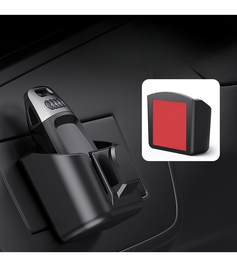 Black Reusable Non-Slip Dashboard Key Storage Box Car Organizer - Image 3