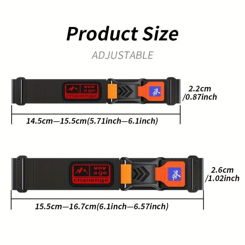 QuickFit 22mm Army Green Nylon Sport Loop Strap with Magnetic Buckle for 47mm 51mm Watches - Image 2