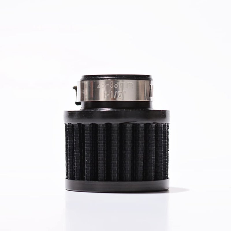 Meriton Auto Car Universal Rubber End Clamp on 25mm 1" Intake Air Filter Black - Image 1