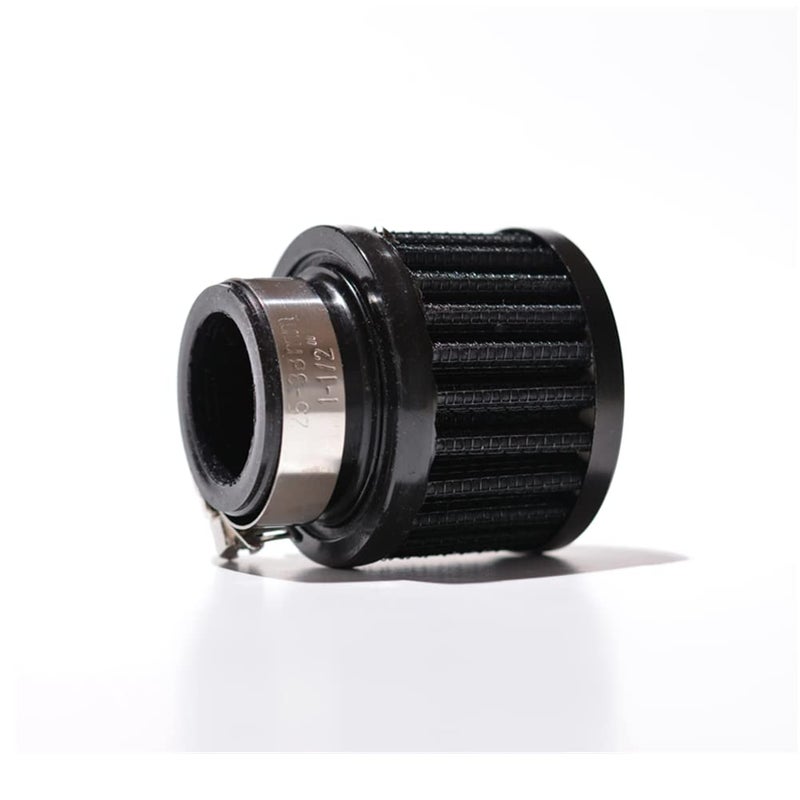 Meriton Auto Car Universal Rubber End Clamp on 25mm 1" Intake Air Filter Black - Image 2