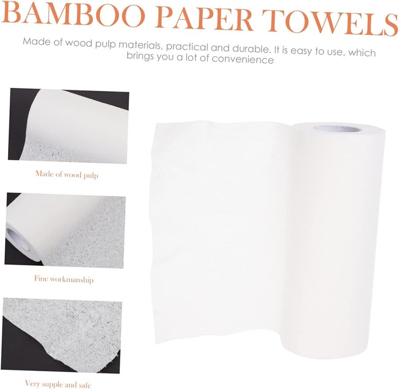 White Non Woven Kitchen Cleaning Cloths 3 Rolls Multipurpose Dish Towels Furniture Safe Wipes - Image 4