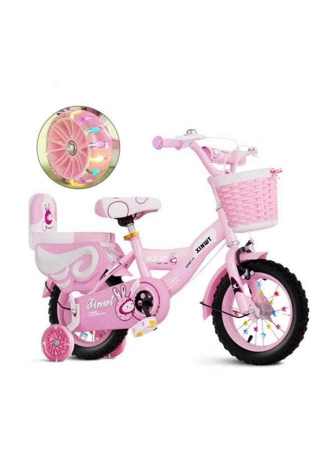 MIXDE Girls Bike for Toddlers and Kids,12 Inch Kids Bike with Training Wheels u0026 Basket,Girl Bicycle with Handbrake u0026 Kickstand - Image 2