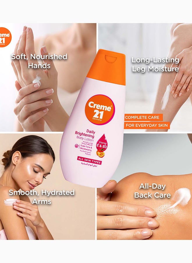 Creme 21 Daily Brightening Body Lotion - 400ml | Deep Moisturisation with Vitamin E & B3 | Brightening Body Moisturiser for Radiant, Glowing, Even-Toned Skin | Lighweight & Non Sticky |Born in Germany - Image 5