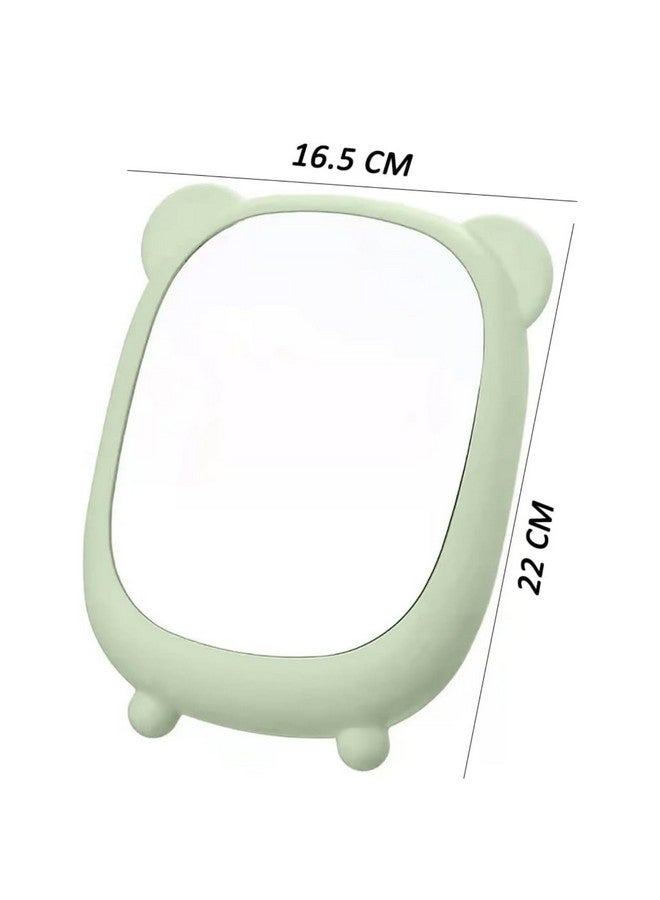 BENCI BENCI Desktop Vanity Mirror Hanging Mirror for Wall Desktop Mirror Wall Mount Makeup Mirror Makeup Mirror Wall Mounted Bathroom Makeup Mirror Desktop Cosmetic Mirror Standing Mirror Green (Set of 1) - Image 2