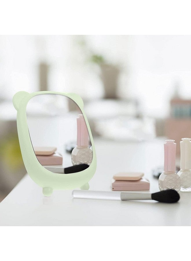 BENCI BENCI Desktop Vanity Mirror Hanging Mirror for Wall Desktop Mirror Wall Mount Makeup Mirror Makeup Mirror Wall Mounted Bathroom Makeup Mirror Desktop Cosmetic Mirror Standing Mirror Green (Set of 1) - Image 4