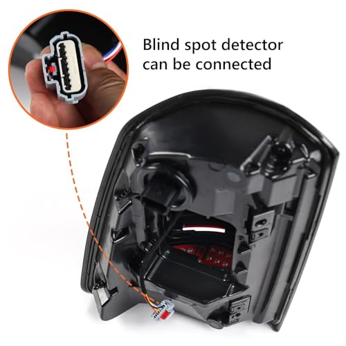 FIONE RH Tail Light Assembly Compatible with Dodge Ram 1500 20192023 Black LED Rear Lamps Blind Spot Module Can Be installed Rear Light Right Passenger Side CH2801216 - Image 3
