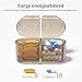 Betife AM PM Pill Organizer 7 Day Weekly Pill Organizer 2 Times a Day Daily Pill Box AM PM Portable Travel Medicine Case Day and Night Pill Container for Medication Vitamin or SupplementBrown - Image 4