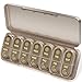 Betife AM PM Pill Organizer 7 Day Weekly Pill Organizer 2 Times a Day Daily Pill Box AM PM Portable Travel Medicine Case Day and Night Pill Container for Medication Vitamin or SupplementBrown - Image 1