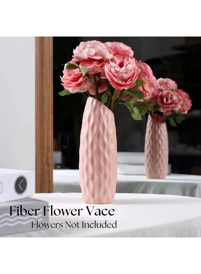 Ascension مزهرية زهور بلاستيكية بأشكال مختلفة لتزيين ديوالي مزهرية للمنزل والمكتب وغرفة النوم وغرفة المعيشة مزهرية غير قابلة للكسر لتزيين الزاوية والطاولة والشرفة (وردي) - Image 2