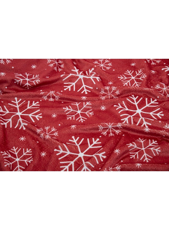 Mintra Christmas Blanket 130x180cm -  red flakes - Image 2