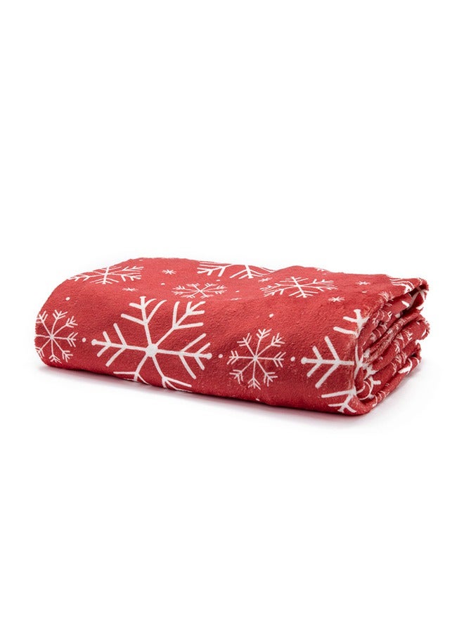Mintra Christmas Blanket 130x180cm -  red flakes - Image 1