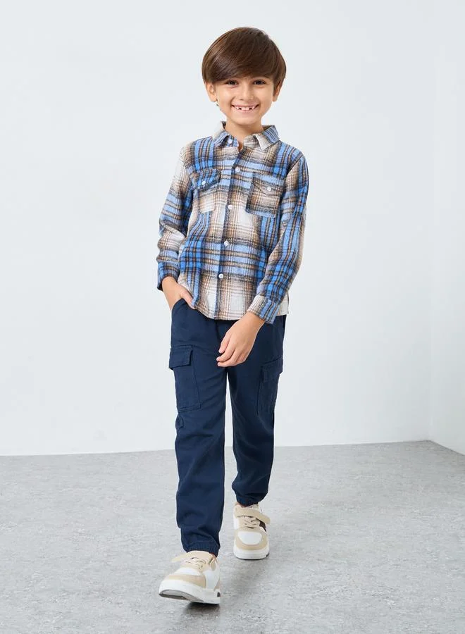 ستايلي بنطال جوغر سادة بجيوب كارجو