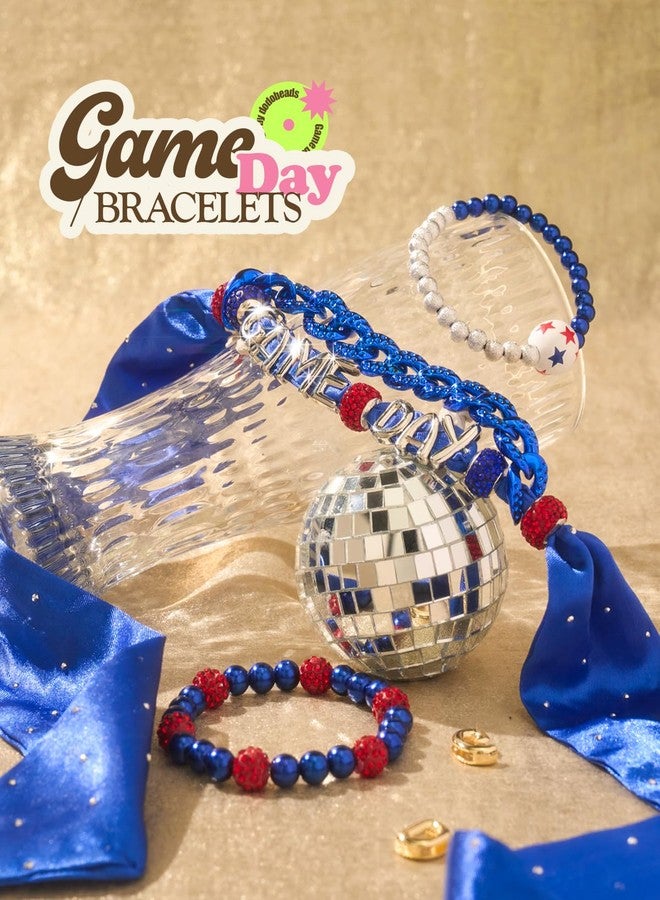 DoDoBeads Game Day Scarf Bracelet Set for Women, 3-Pack Layered Statement Bracelets, Team Color Wrap Jewelry for Game Day Outfit, Wear as Bracelet Necklace Hat Band or Bag Charm, Gift Box Included - Image 5