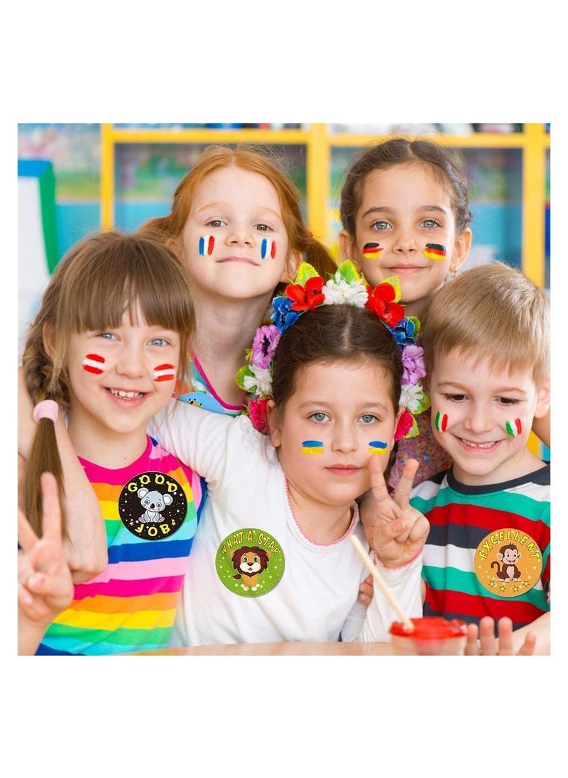 NIBEMINENT - 2 Rolls of Animal Stickers Mini Reward for Kids Teachers 1 Inch School on Sheets Toilet Training Motivational - Image 1