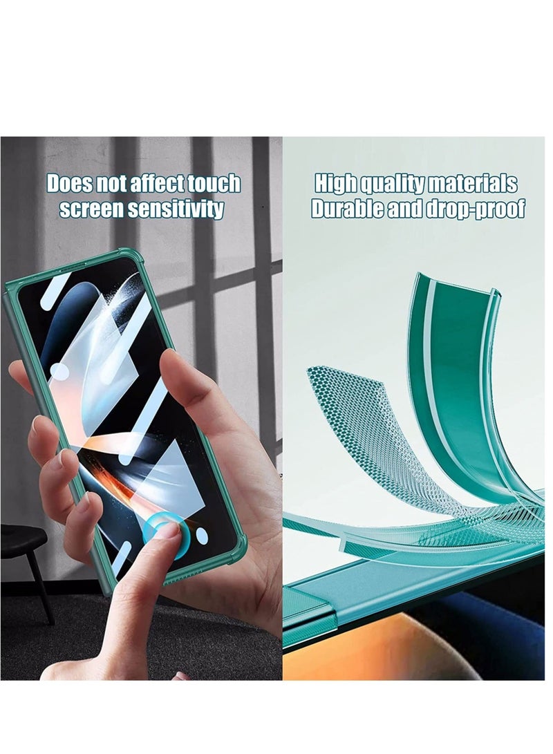 كابتن تيك Magnetic Case for Galaxy Z Fold 4 Compatible with Magsafe, Slim Transparent Phone Support Wireless Charger, Shockproof Hard PC Protective Cover 5G 2022 - Image 4